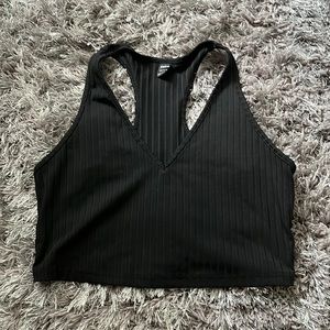 Racer Black Tank Top